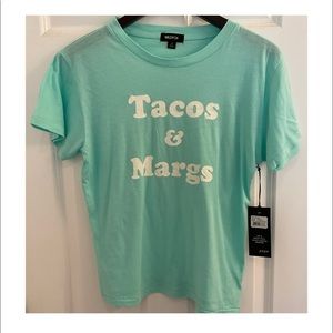 Wildfox Happy Hour Keke Tee T-shirt - NWT - Small - Tacos & Margs
